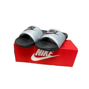 Nike womans black silver sliders casual sandals sz 10 SKU 9856